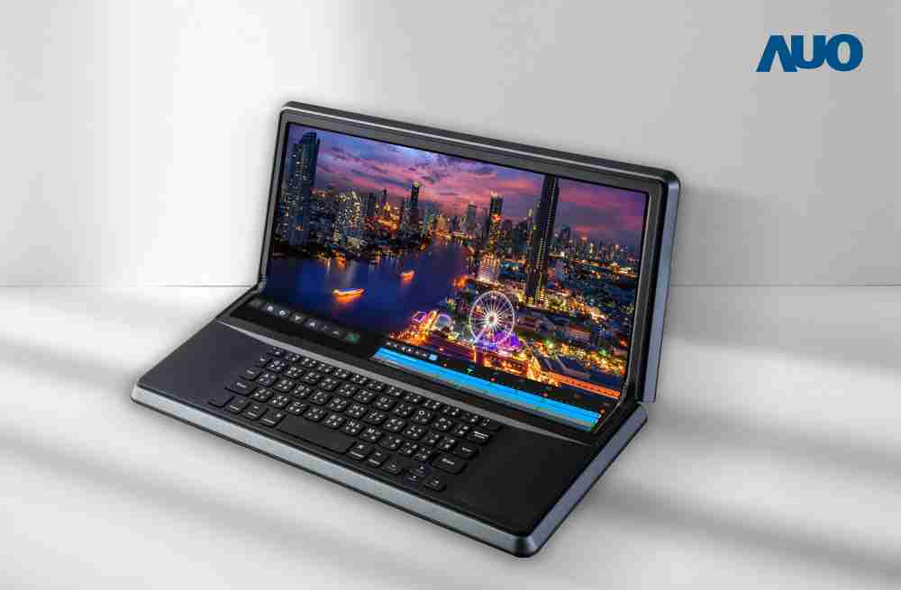 2121非凡14.6吋Micro LED折迭显示屏幕，，，搭配半径4mm的弯折绞炼，，，以及高画素、、、、高亮度、、、、高对比度的显示技术特点，，，，即便在大视角下仍保有绝佳色相与亮度