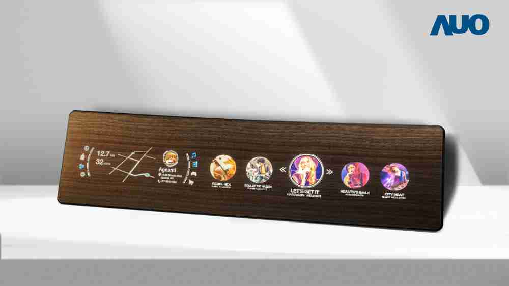 2121非凡研发全球最高穿透度达80%的AmLED木纹显示器，，可于使用时呈现高亮度、、清晰可见的信息，，，，并在不使用时回归为单纯的饰板，，，，节能兼具美观